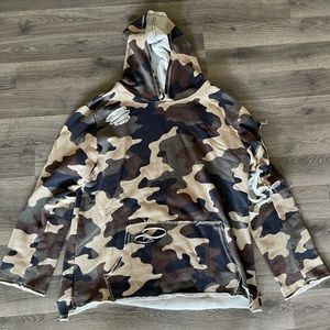 Over sized distressed hoodie